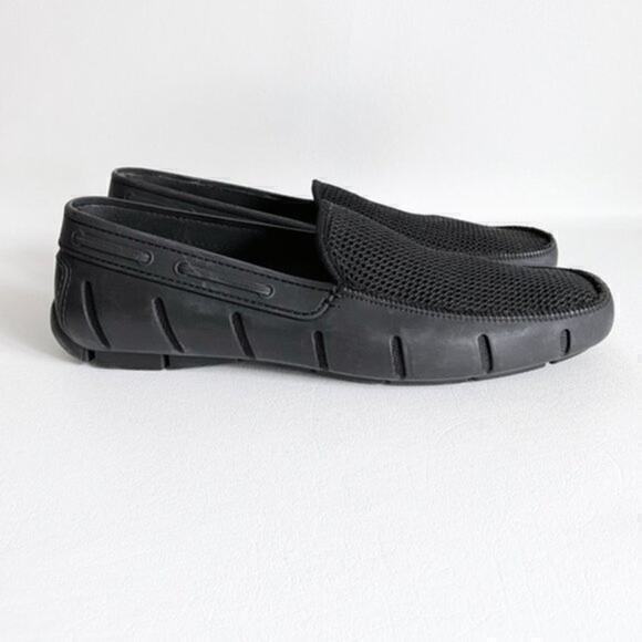 Floats by Robert Wayne - Black Rubber Mesh Slip On Loafer - Size 12 - Picture 1 of 9